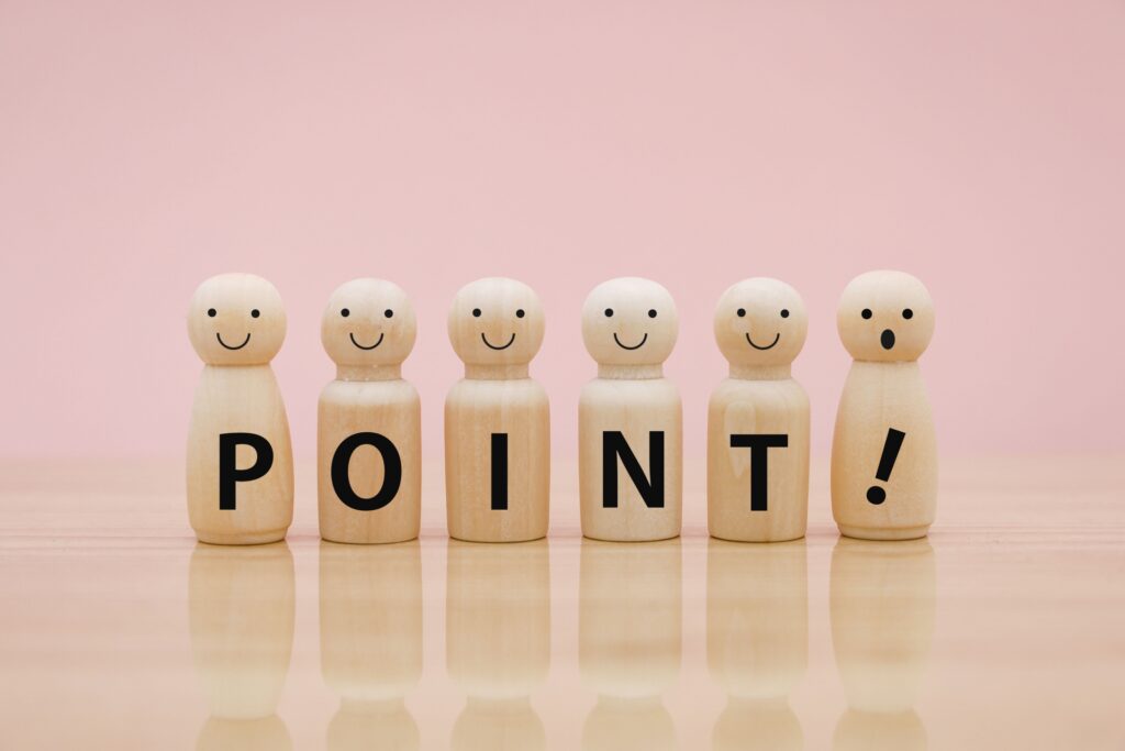 POINT!と書かれている人形の画像