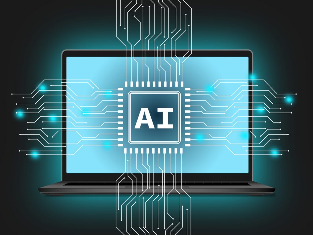 AIとノートパソコンのイメージ画像