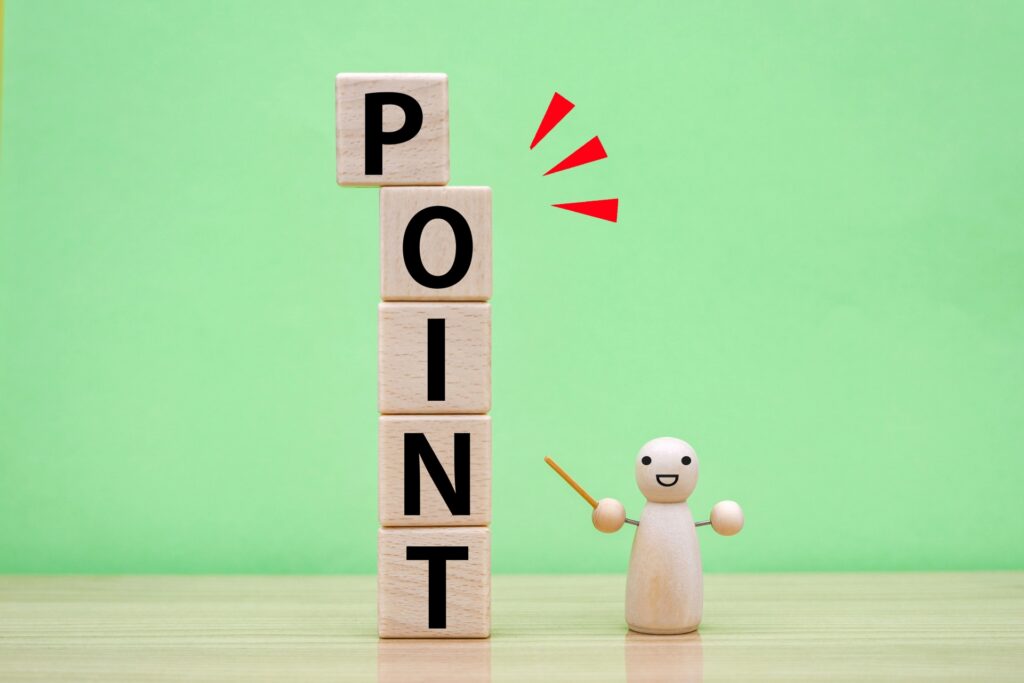 POINTと書いてあるブロックの画像